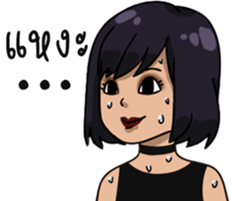 Frisky rock girl sticker #13427953