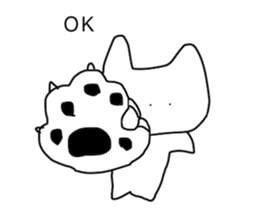 Lazy White Cat sticker #13429498