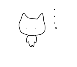 Lazy White Cat sticker #13429506
