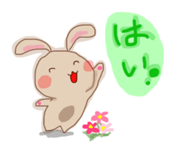 It is a rabbit nonchalantly Number2 sticker #13429667