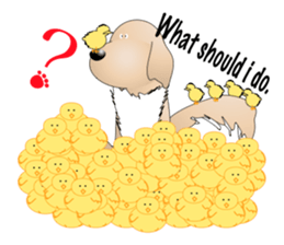 Every day with Golden Retriever 2nd. Eng sticker #13431997