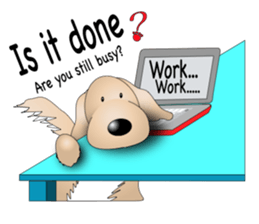 Every day with Golden Retriever 2nd. Eng sticker #13432001