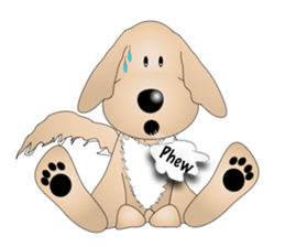 Every day with Golden Retriever 2nd. Eng sticker #13432008