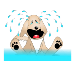 Every day with Golden Retriever 2nd. Eng sticker #13432012