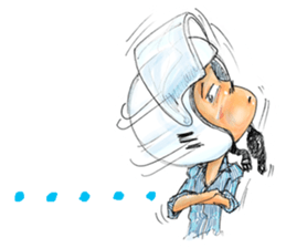 Big Bike Cartoon pencil sketch sticker #13432283