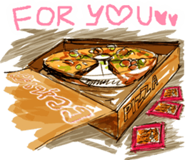 Big Bike Cartoon pencil sketch sticker #13432299