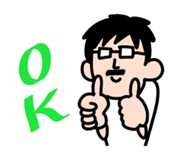 glasses with beard(your face series) sticker #13434510