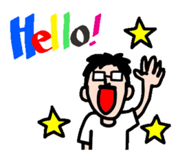 glasses with beard(your face series) sticker #13434512