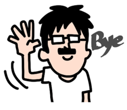 glasses with beard(your face series) sticker #13434513