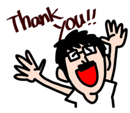 glasses with beard(your face series) sticker #13434514