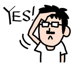 glasses with beard(your face series) sticker #13434516