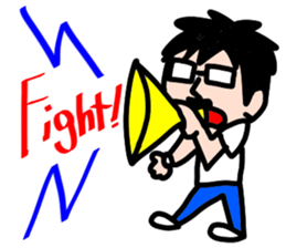 glasses with beard(your face series) sticker #13434517