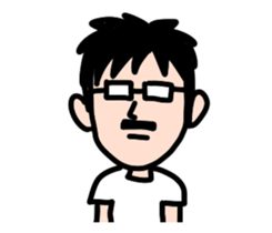 glasses with beard(your face series) sticker #13434518