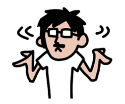 glasses with beard(your face series) sticker #13434519