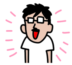 glasses with beard(your face series) sticker #13434528