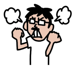 glasses with beard(your face series) sticker #13434532