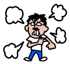 glasses with beard(your face series) sticker #13434533