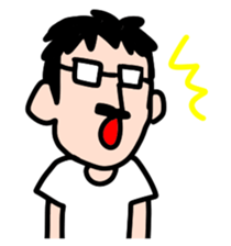 glasses with beard(your face series) sticker #13434534