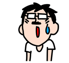 glasses with beard(your face series) sticker #13434535