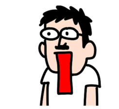 glasses with beard(your face series) sticker #13434536