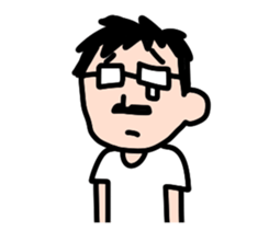 glasses with beard(your face series) sticker #13434538