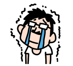 glasses with beard(your face series) sticker #13434539