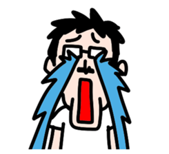 glasses with beard(your face series) sticker #13434540