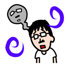 glasses with beard(your face series) sticker #13434544