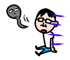 glasses with beard(your face series) sticker #13434545