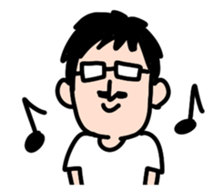 glasses with beard(your face series) sticker #13434546