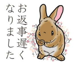 Fluffy wild rabbit sticker #13435763