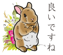 Fluffy wild rabbit sticker #13435770