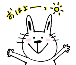 A cat and a rabbit and bear cute loosely sticker #13436670