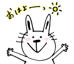 A cat and a rabbit and bear cute loosely sticker #13436670