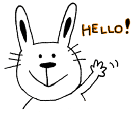 A cat and a rabbit and bear cute loosely sticker #13436671