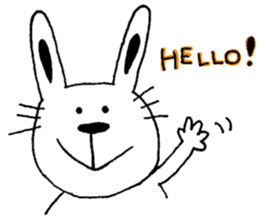 A cat and a rabbit and bear cute loosely sticker #13436671