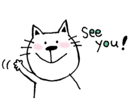 A cat and a rabbit and bear cute loosely sticker #13436674