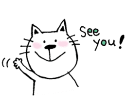 A cat and a rabbit and bear cute loosely sticker #13436674