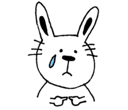 A cat and a rabbit and bear cute loosely sticker #13436685