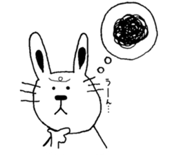 A cat and a rabbit and bear cute loosely sticker #13436688