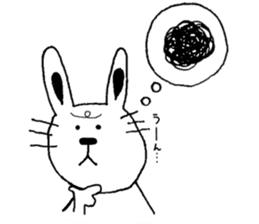 A cat and a rabbit and bear cute loosely sticker #13436688