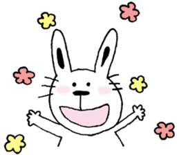 A cat and a rabbit and bear cute loosely sticker #13436700