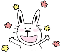 A cat and a rabbit and bear cute loosely sticker #13436700