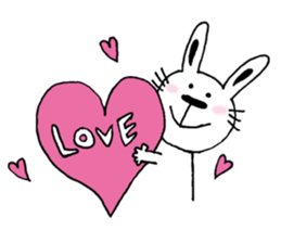 A cat and a rabbit and bear cute loosely sticker #13436701