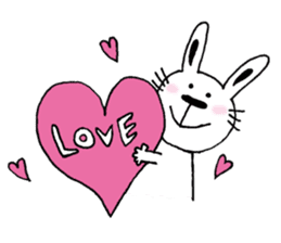 A cat and a rabbit and bear cute loosely sticker #13436701