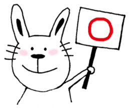 A cat and a rabbit and bear cute loosely sticker #13436702