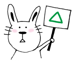A cat and a rabbit and bear cute loosely sticker #13436703