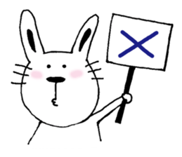 A cat and a rabbit and bear cute loosely sticker #13436704