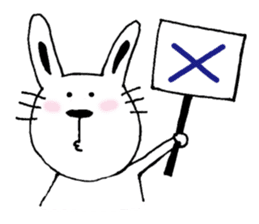 A cat and a rabbit and bear cute loosely sticker #13436704