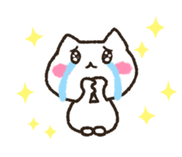 Loose daily life of the white cat sticker #13436931